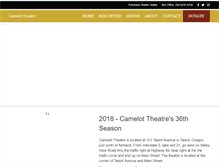 Tablet Screenshot of camelottheatre.org